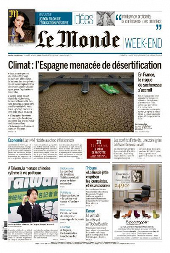 Le Monde du Samedi 29 Avril 2023