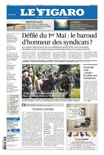 Le Figaro du Samedi 29 et Dimanche 30 Avril 2023