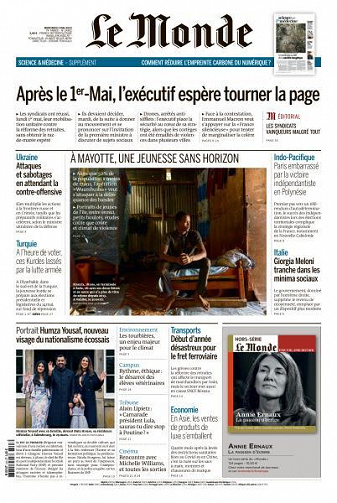 Le Monde du Mercredi 3 Mai 2023