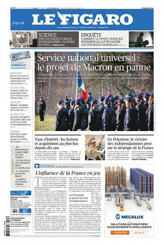 Le Figaro du Mercredi 3 Mai 2023
