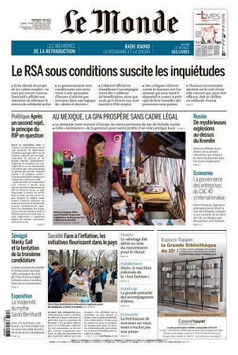 Le Monde du Vendredi 5 Mai 2023
