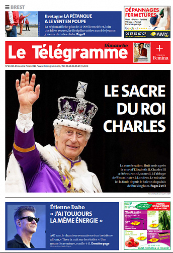 Le Télégramme (4 éditions) du Dimanche 7 Mai 2023