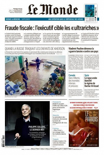 Le Monde du Mercredi 10 Mai 2023