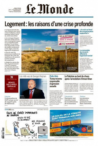 Le Monde du Jeudi 11 Mai 2023