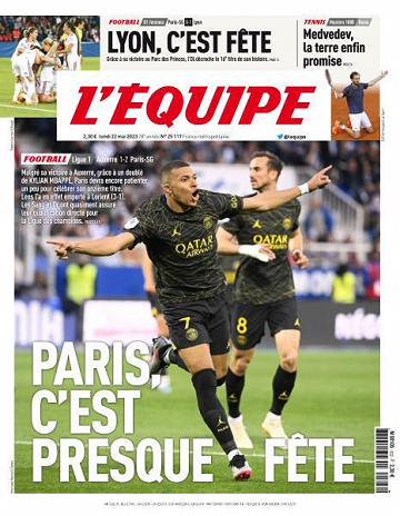 L’equipe du Lundi 22 Mai 2023