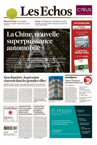 Les Echos du Vendredi 26 et Samedi 27 Mai 2023