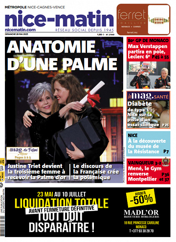 Nice-Matin, Var-Matin, Monaco-Matin du Dimanche 28 Mai 2023