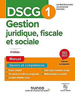 DSCG1 Gestion juridique, fiscale et sociale - Manuel 2022/2023 (2022-2023) Jean-Michel Do Carmo Silva (2023)