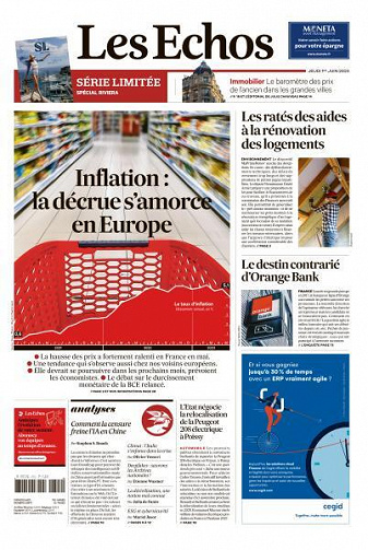 Les Echos du Jeudi 1er Juin 2023