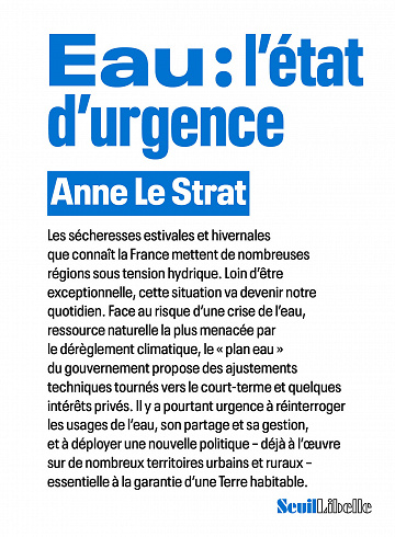 Eau : l'état d'urgence - Anne Le Strat (2023)