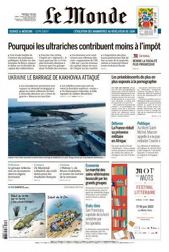 Le Monde du Mercredi 7 Juin 2023