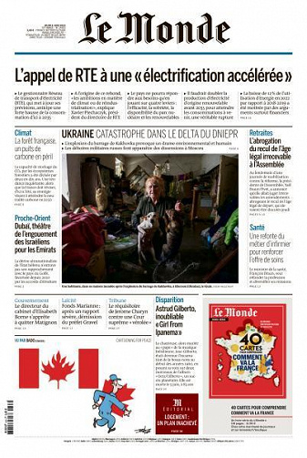 Le Monde du Jeudi 8 Juin 2023