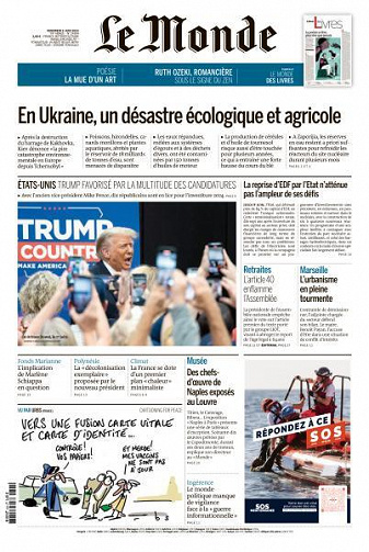 Le Monde du Vendredi 9 Juin 2023