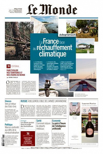Le Monde du Mardi 13 Juin 2023