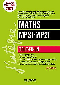 Maths MPSI-MP2I - 6e éd.- Tout-en-un - Jean-Marie Monier, Guillaume Haberer (2021)