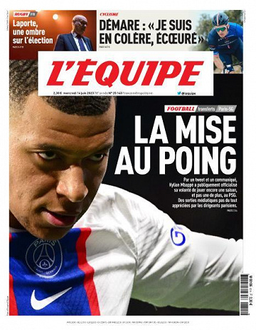 L’equipe du Mercredi 14 Juin 2023