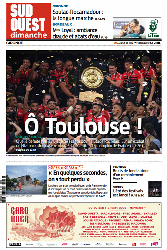 Sud Ouest (5 éditions) Du 18 Juin 2023
