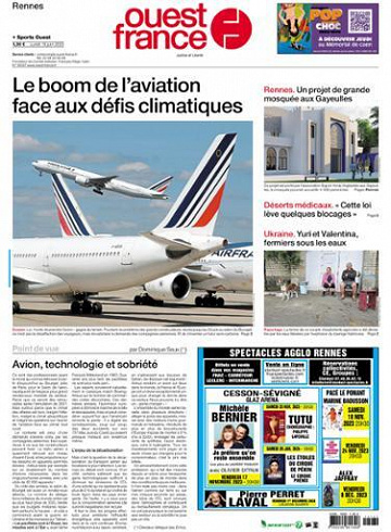 Ouest-France (19 éditions) du Lundi 19 Juin 2023