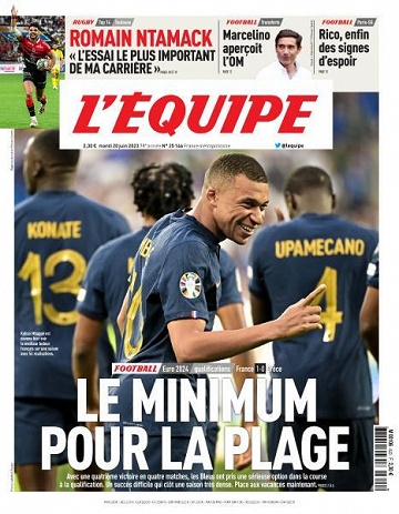 L’equipe du Mardi 20 Juin 2023