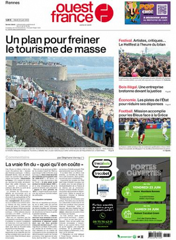 Ouest-France (18 éditions) du Mardi 20 Juin 2023