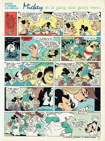 Compilation Mickey à travers les siècles dans le journal de Mickey