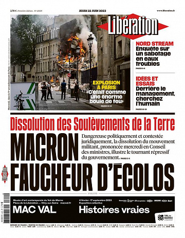 Libération du Jeudi 22 Juin 2023