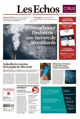 Les Echos du Vendredi 23 et Samedi 24 Juin 2023