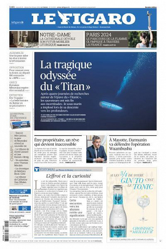 Le Figaro du Samedi 24 et Dimanche 25 Juin 2023