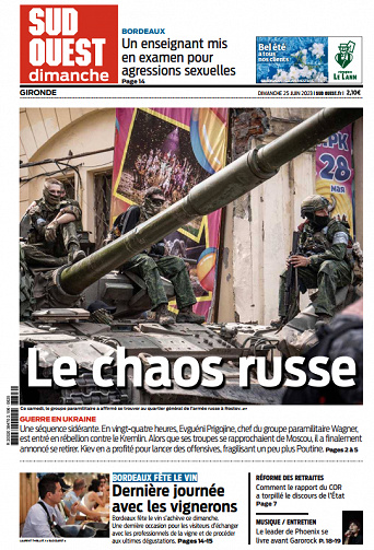 Sud Ouest (5 éditions) du 25 Juin 2023