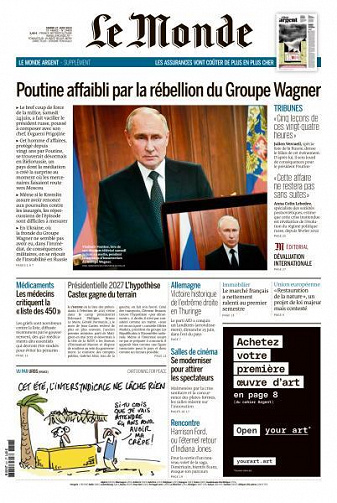 Le Monde du Mardi 27 Juin 2023