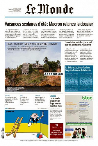 Le Monde du Jeudi 29 Juin 2023