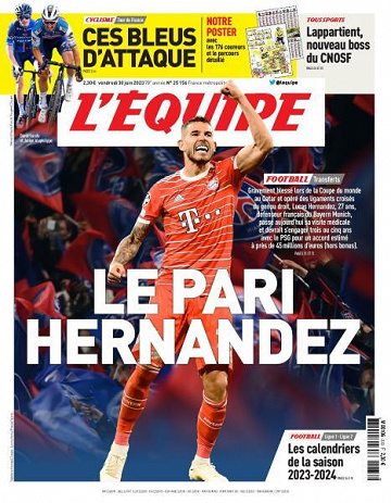 L’equipe du Vendredi 30 Juin 2023