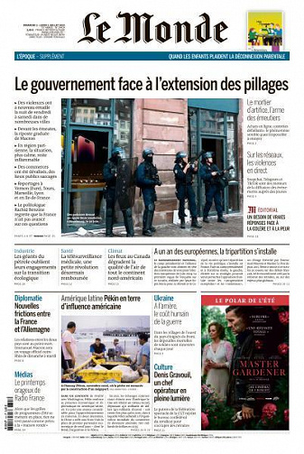 Le Monde du Dimanche 2 et Lundi 3 Juillet 2023