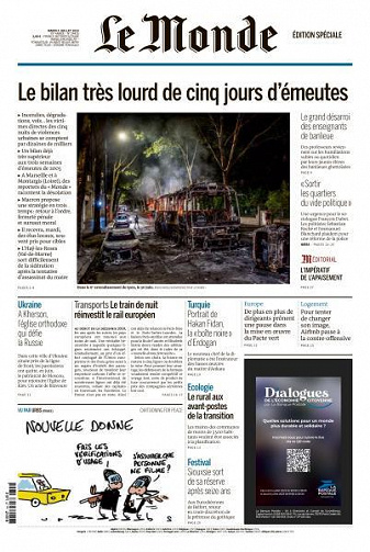Le Monde du Mardi 4 Juillet 2023