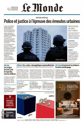 Le Monde du Jeudi 6 Juillet 2023