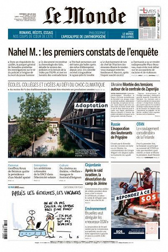 Le Monde du Vendredi 7 Juillet 2023