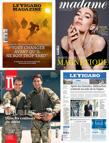 Pack Le Figaro et ses 3 suppléments - 7 Juillet 2023