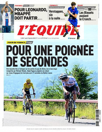 L’equipe du Lundi 10 Juillet 2023