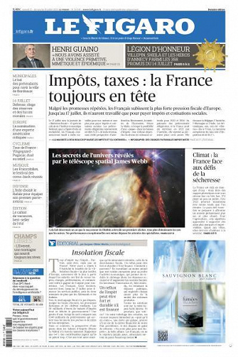 Le Figaro du Samedi 15 et Dimanche 16 Juillet 2023