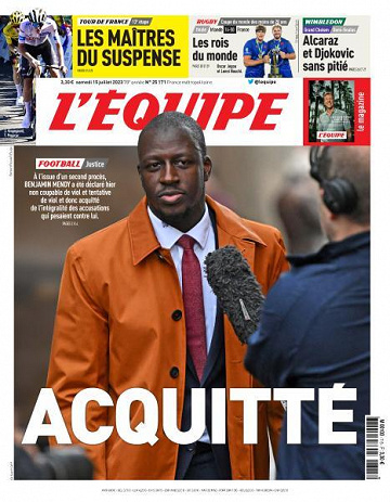 L’equipe du Samedi 15 Juillet 2023