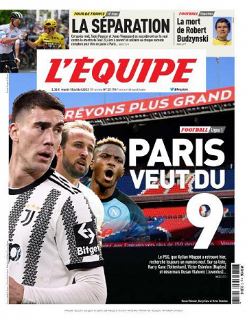L’equipe du Mardi 18 Juillet 2023