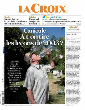 La Croix - 20 Juillet 2023
