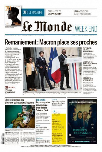 Le Monde du Samedi 22 Juillet 2023