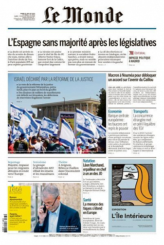 Le Monde du Mardi 25 Juillet 2023