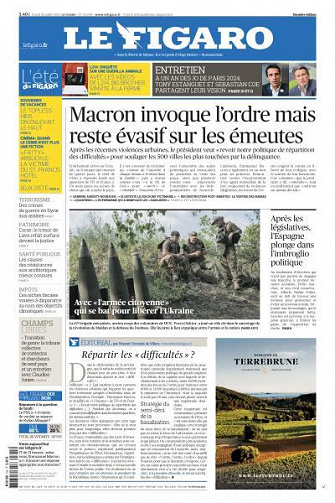 Le Figaro du Mardi 25 Juillet 2023