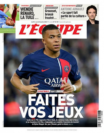 L’equipe du Mardi 25 Juillet 2023