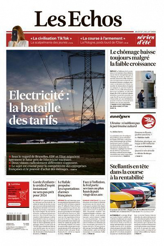 Les Echos du Jeudi 27 Juillet 2023