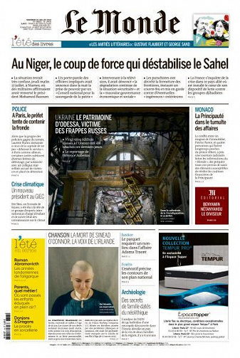 Le Monde du Vendredi 28 Juillet 2023