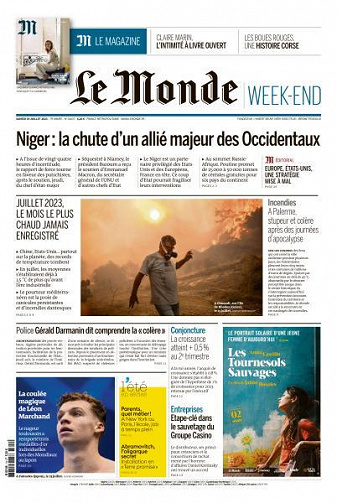 Le Monde du Samedi 29 Juillet 2023