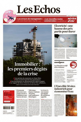Les Echos du Mardi 1er Août 2023